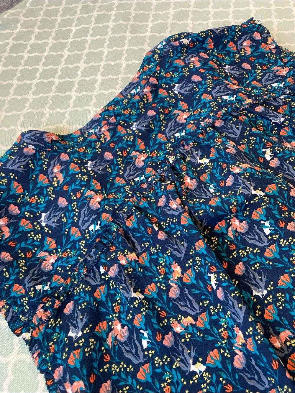 Loft Bunny Fox Floral Sleeveless Blouse XXL - Picture 11 of 11